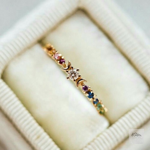 NHẪN ĐÁ NGŨ SẮC 